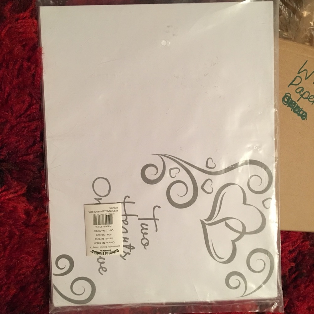 Two Hearts Wedding Programs (50ct)